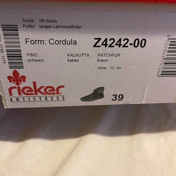 Rieker leather fur-lined short boots CORDULA - Picture 16 of 16